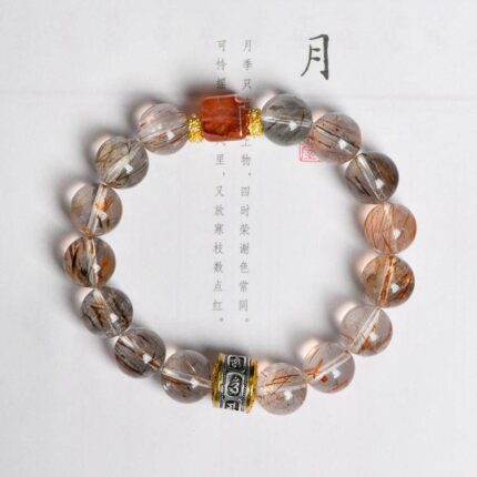 11.5mm Crystal Bracelets, Handmade,Natural Gemstone Crystal Energy Bracelet for Meditation, Yoga, Spiritual Healing & Positive #JCB0001